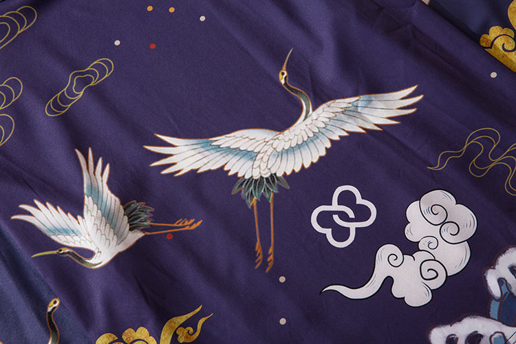Purple Cranes Kimono