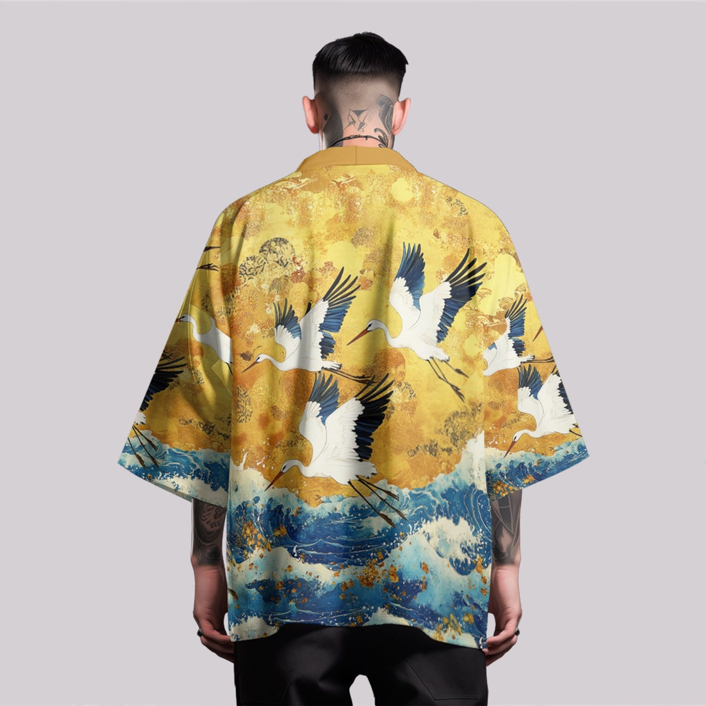 Golden Cranes Kimono