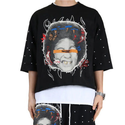Proco SN/ Jersey 3/4 Sleeve Crop Top Tee