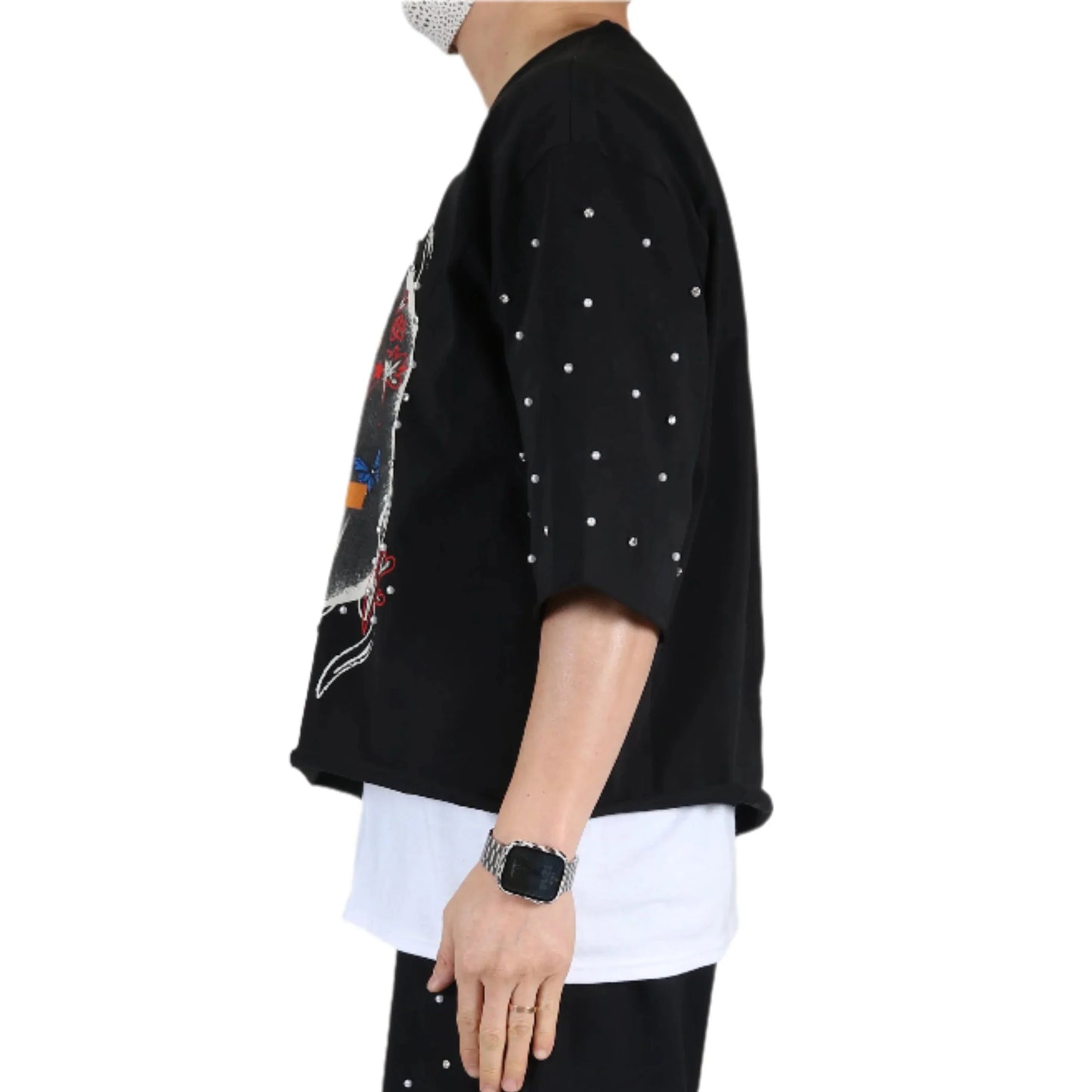 Proco SN/ Jersey 3/4 Sleeve Crop Top Tee