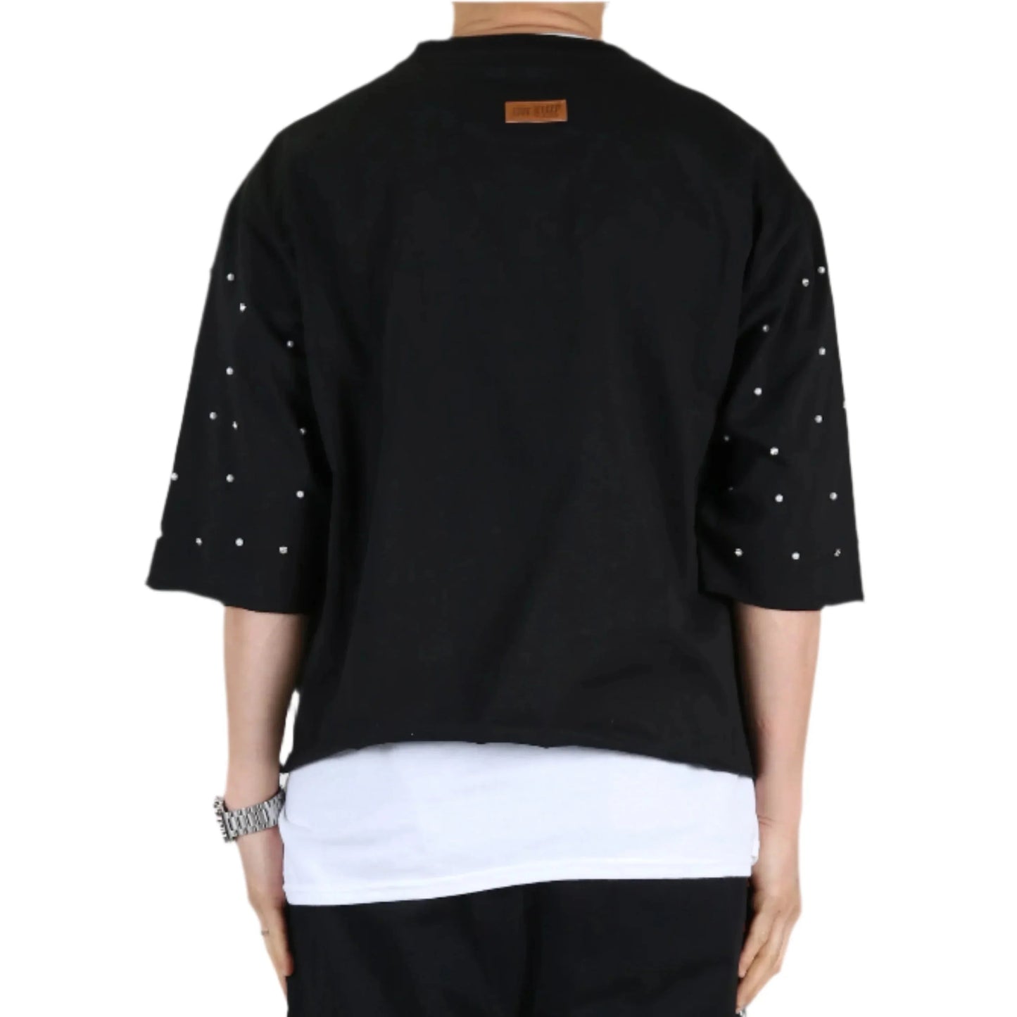 Proco SN/ Jersey 3/4 Sleeve Crop Top Tee