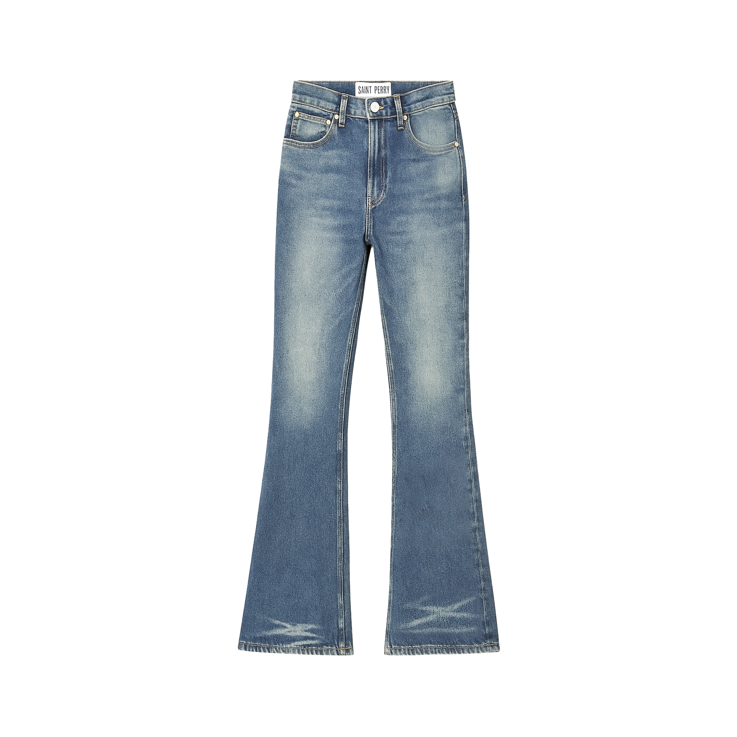 Angel Flare Denim Jeans  Mid-Rise Flared Fit