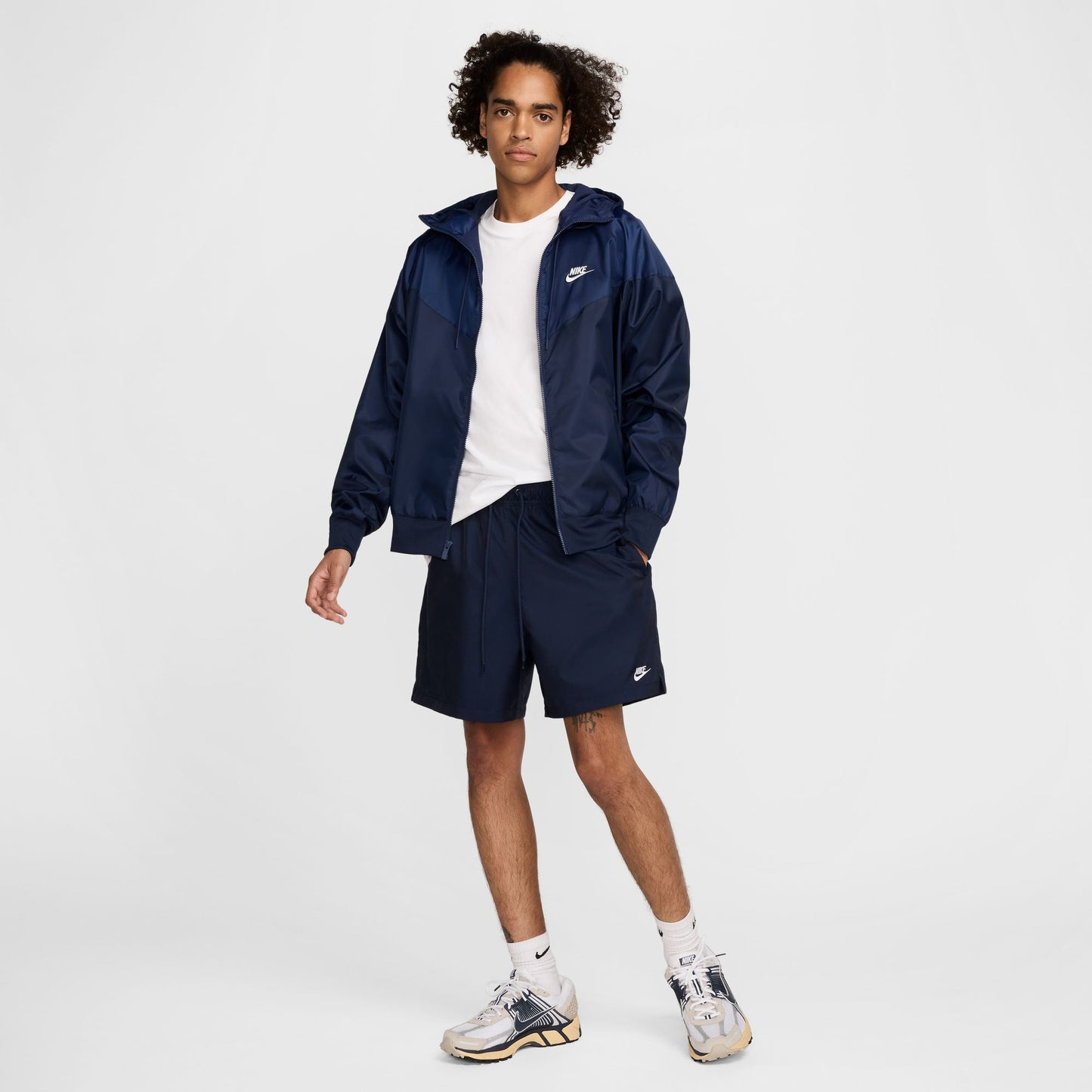 Mens Club Woven Shorts | Obsidian/White
