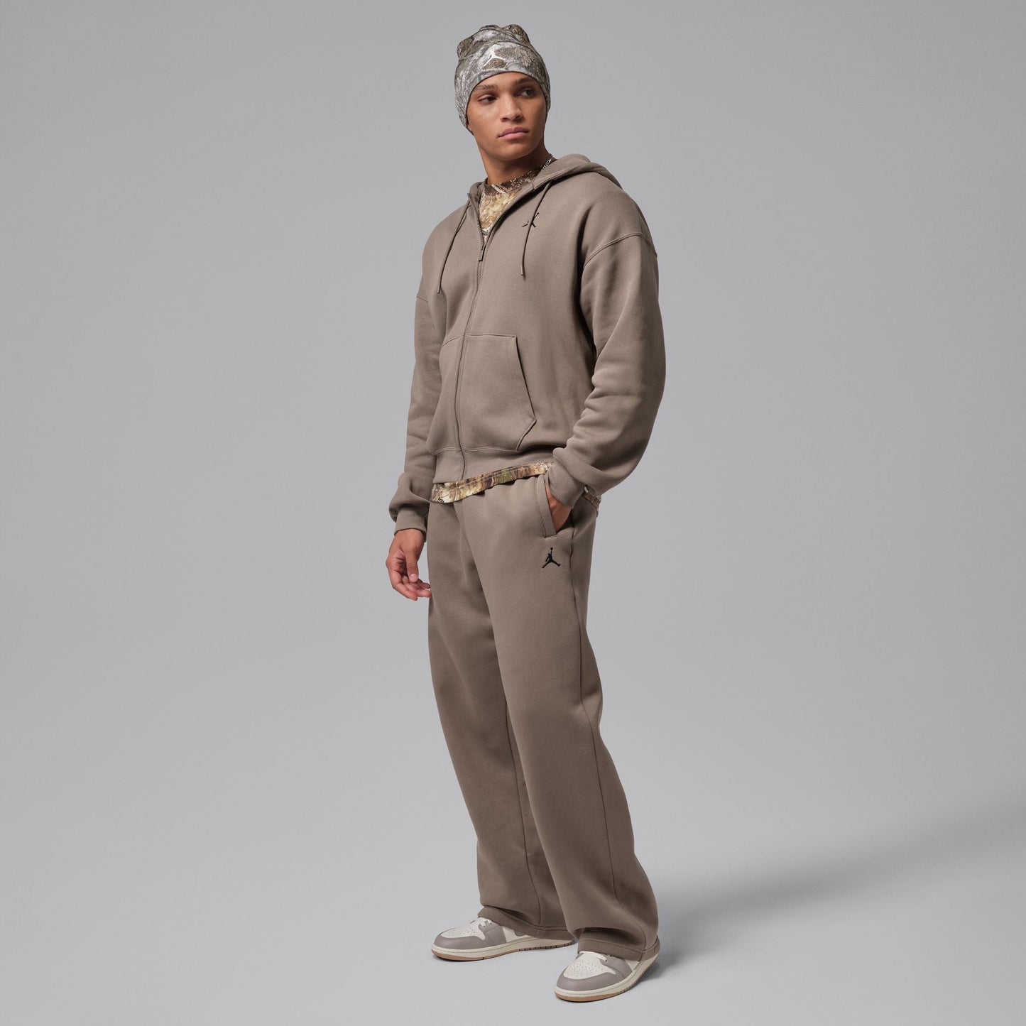 Oversized Open Hem Sweatpants | Olive Grey