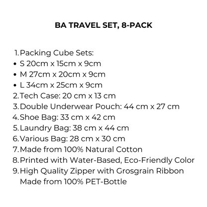 BA Travel Set | 8pc Cream