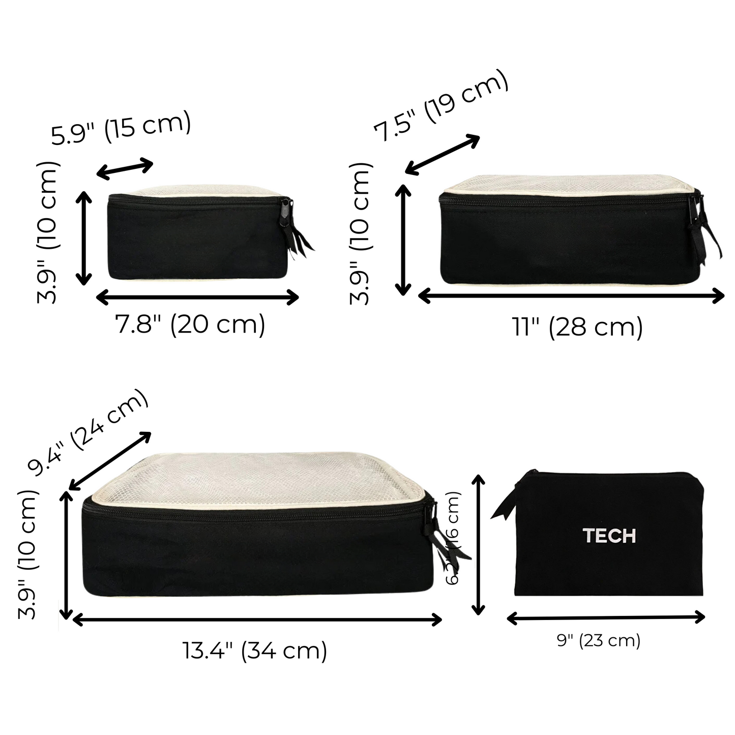 BA Travel Set| 8pc Black