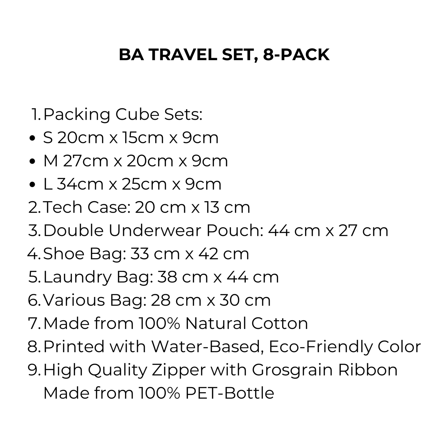 BA Travel Set | 8pc Pink/Blush