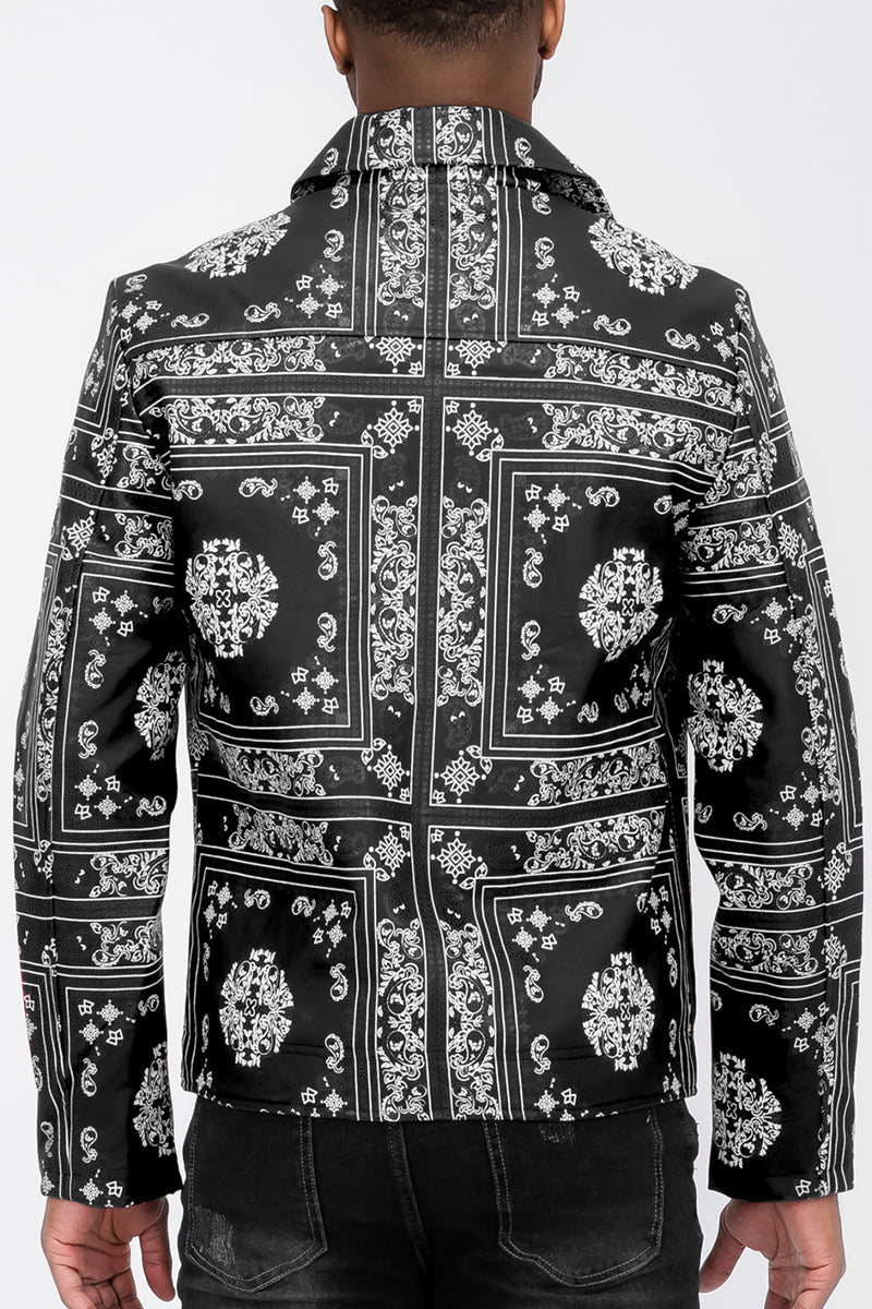 Bandana Leather Jacket