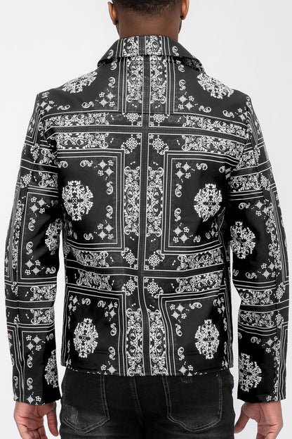 Bandana Leather Jacket