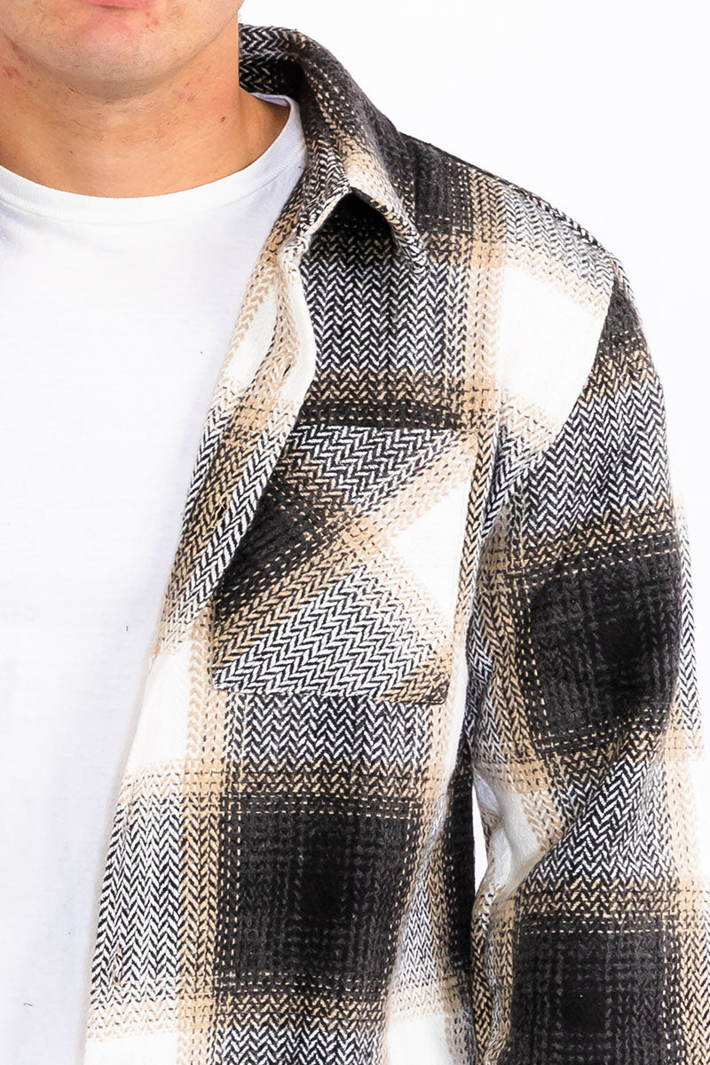 Wool Blend Flannel Shacket