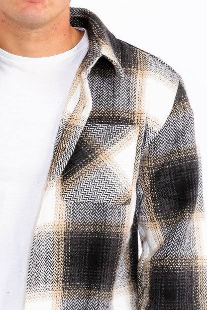 Wool Blend Flannel Shacket