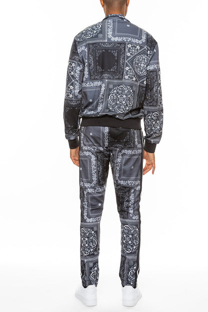Paisley All Over Print Track Jacket Set