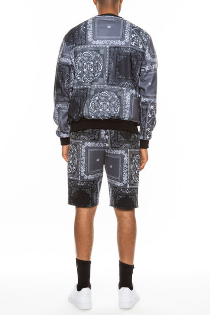 Paisley All Over Print Crew Set