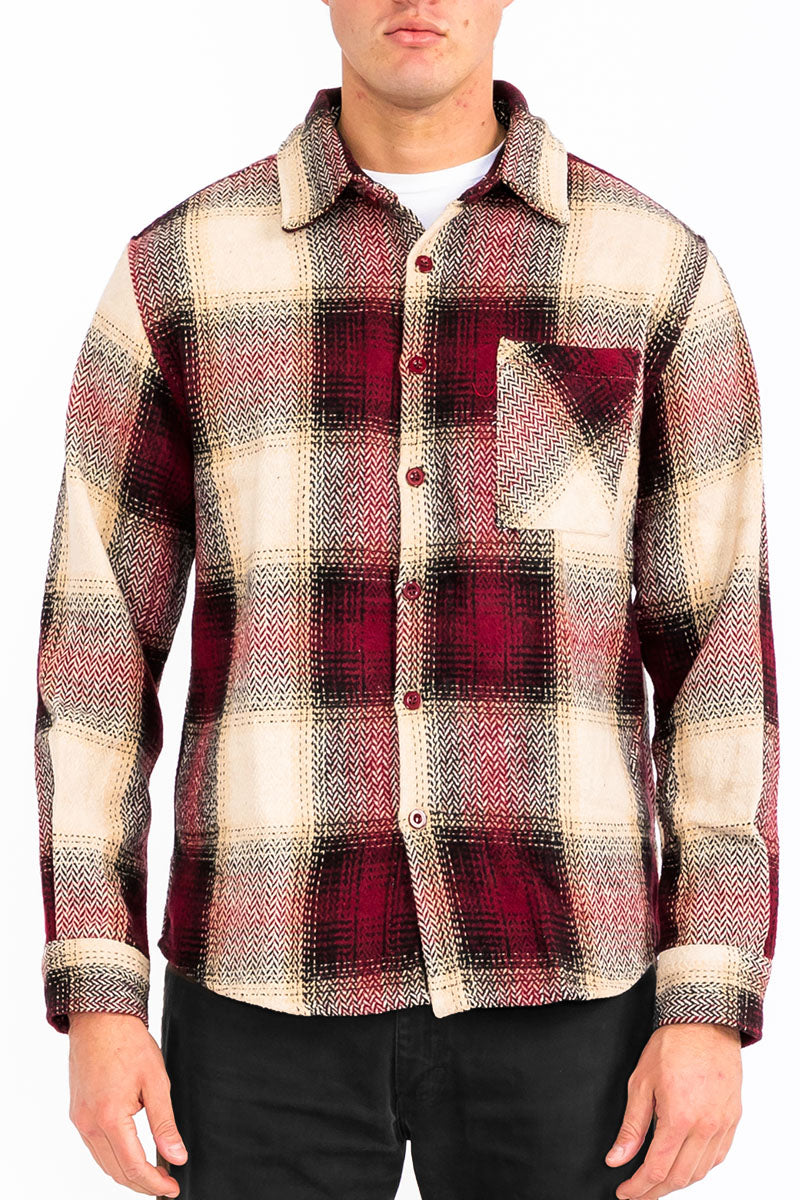 Wool Blend Flannel Shacket