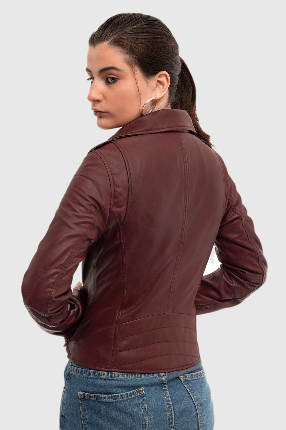 Harper Women's Lambskin Leather Moto Jacket