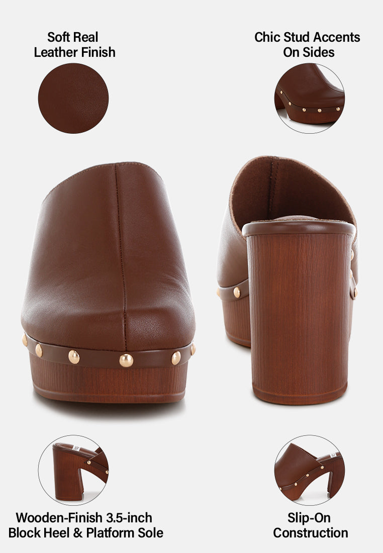 Benji Recycled Leather Clogs