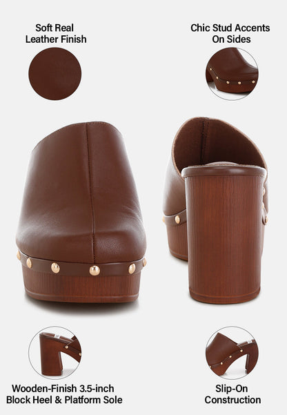 Benji Recycled Leather Clogs