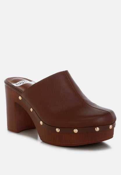 Benji Recycled Leather Clogs