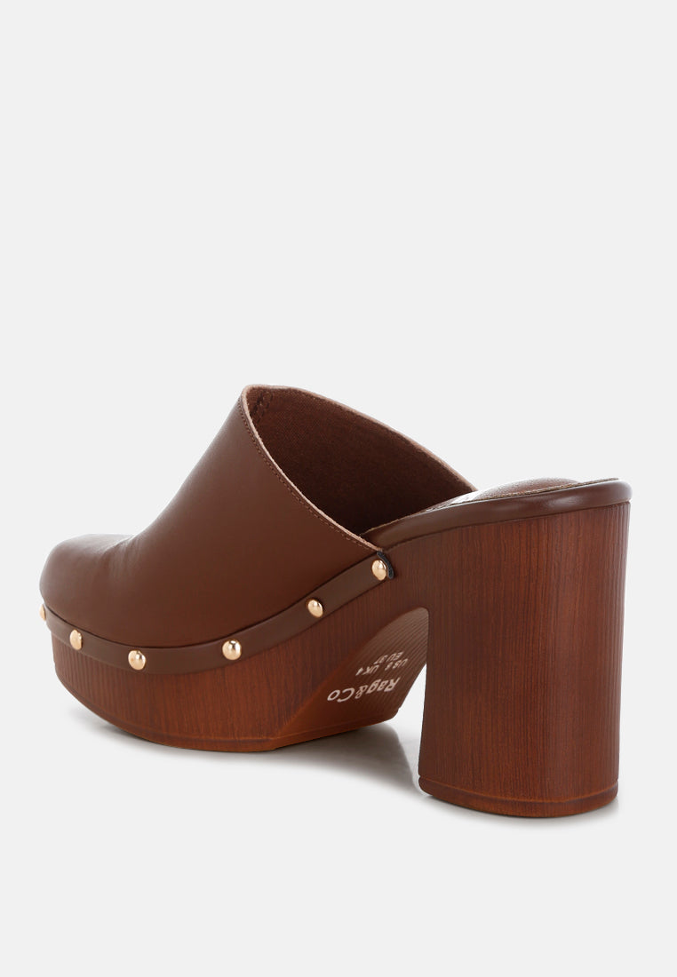 Benji Recycled Leather Clogs