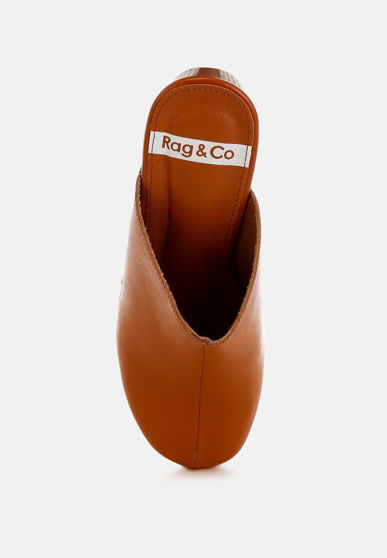 Benji Recycled Leather Clogs