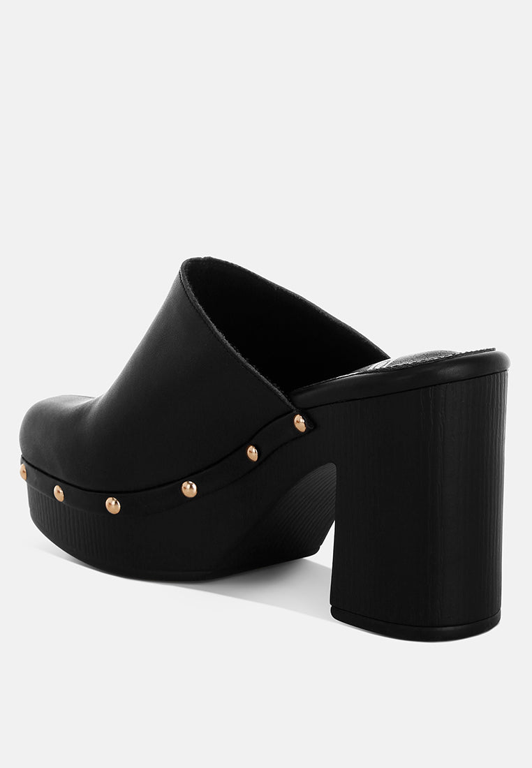 Benji Recycled Leather Clogs