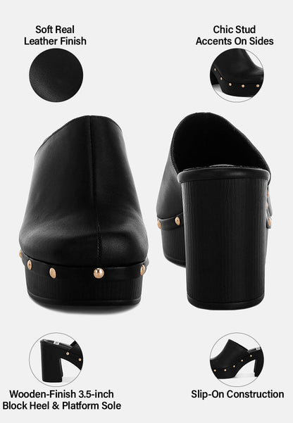 Benji Recycled Leather Clogs