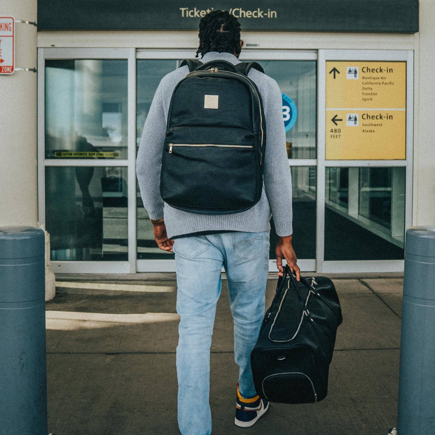 Leather Duffle Bag | Black