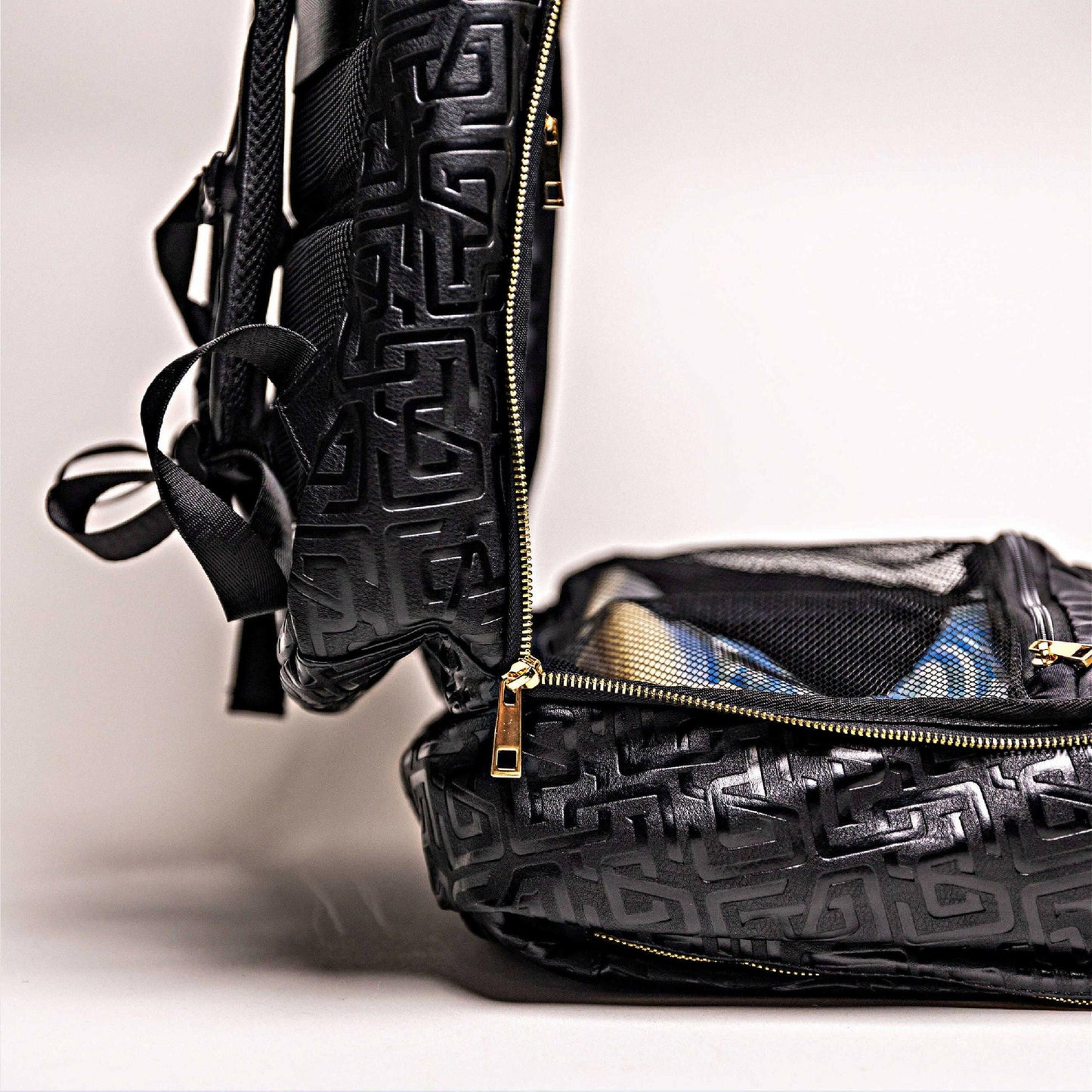 Black Monogram Leather Daily Commuter Bag
