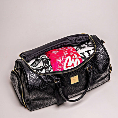 Black Monogram Leather Duffle Bag
