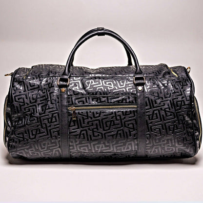 Black Monogram Leather Duffle Bag