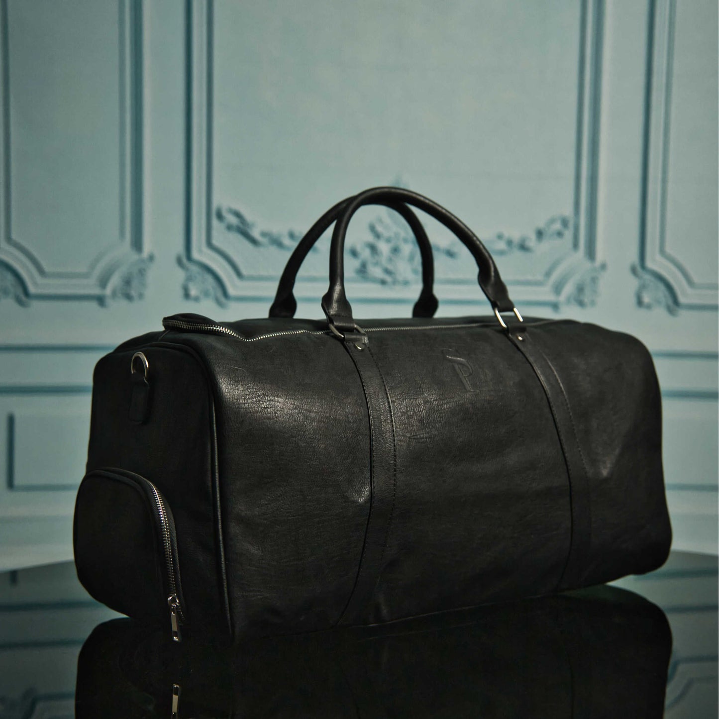 Leather Duffle Bag | Black