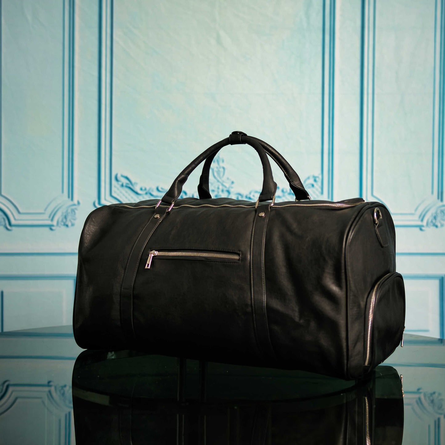 Leather Duffle Bag | Black