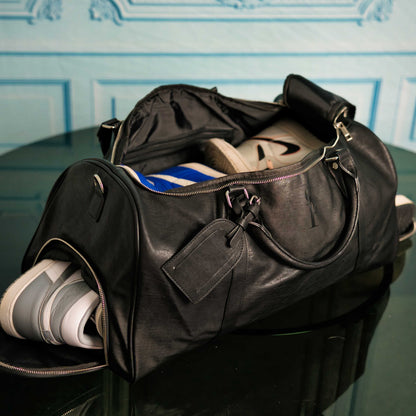 Leather Duffle Bag | Black