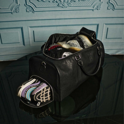 Leather Duffle Bag | Black
