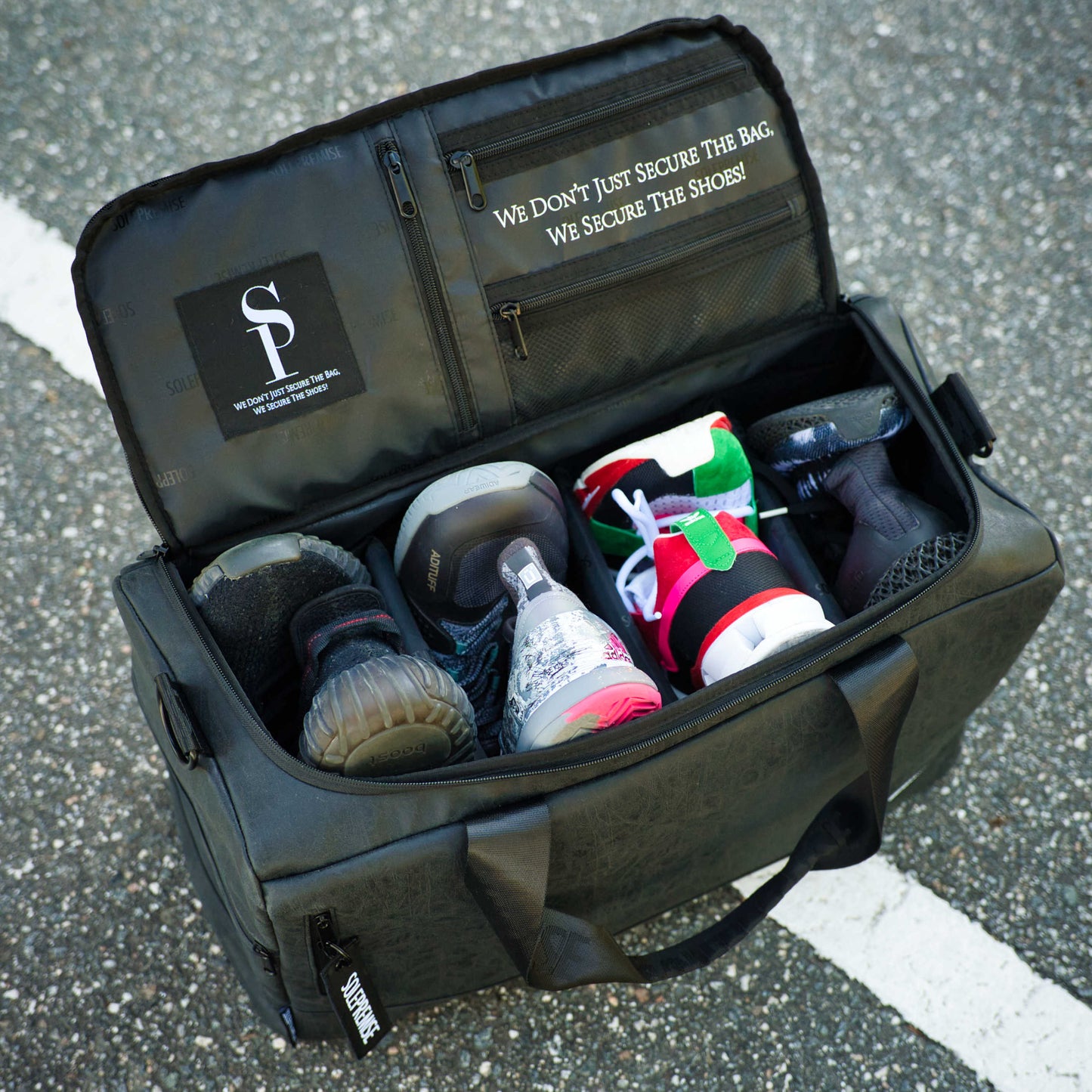 Leather Sneaker Duffle | Black