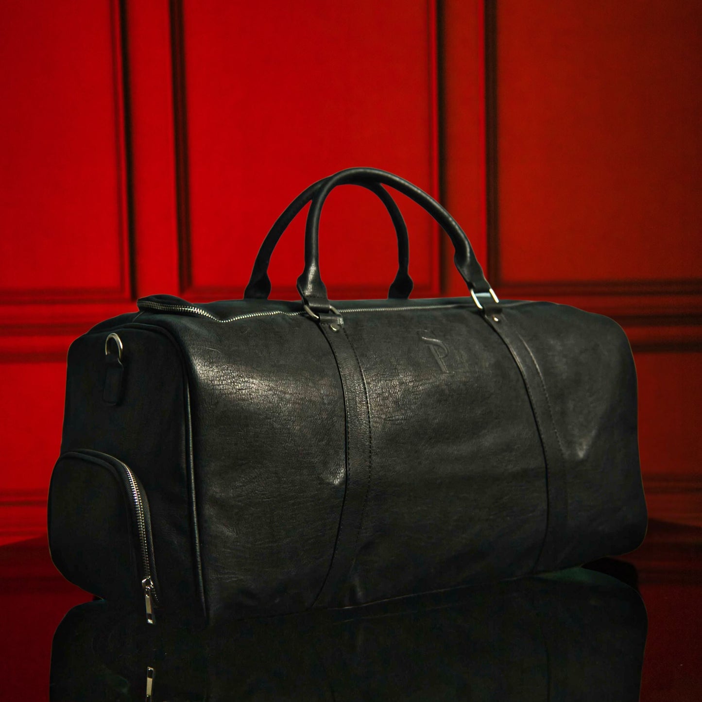 Leather Duffle Bag | Black