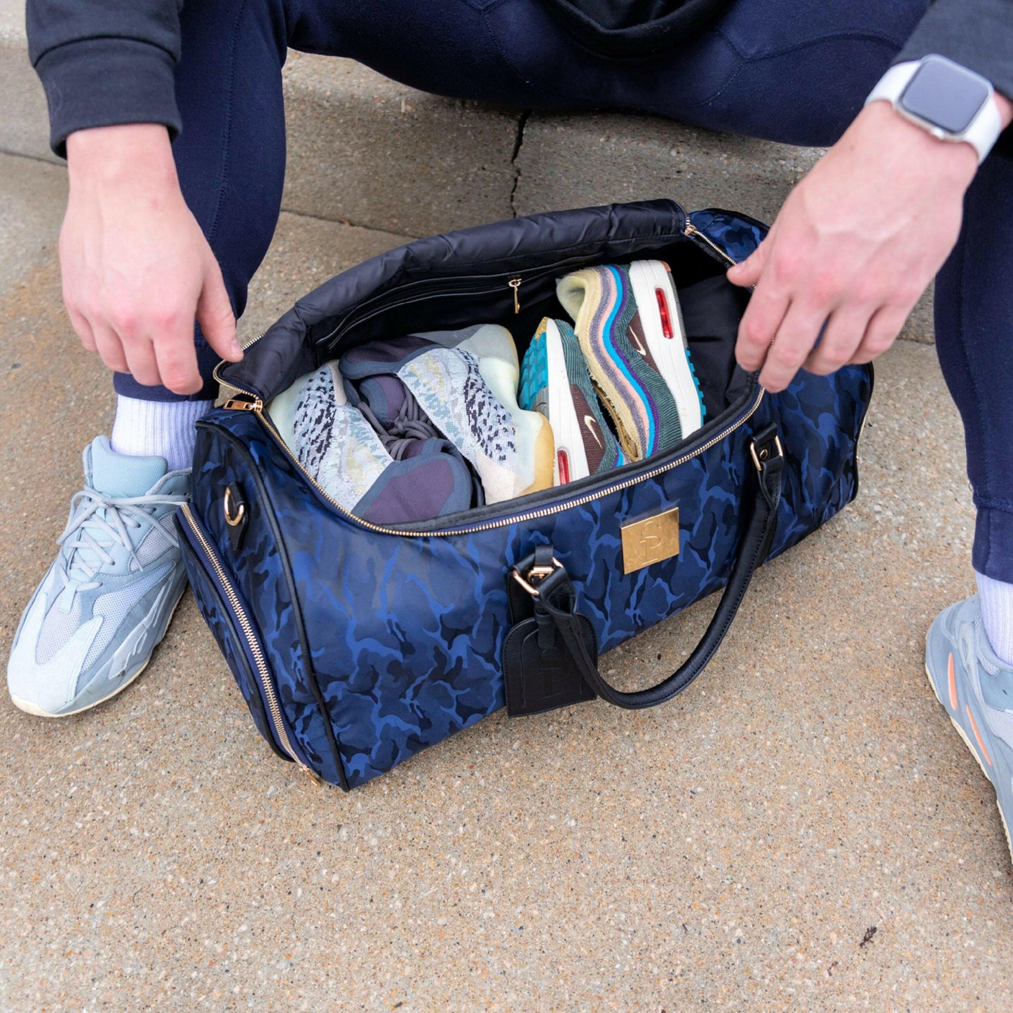 Blue Camo Duffle Bag