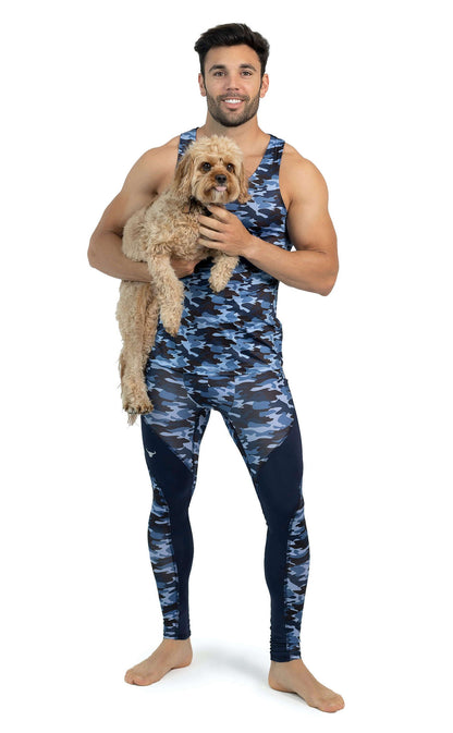 Blue Camo Tank Top