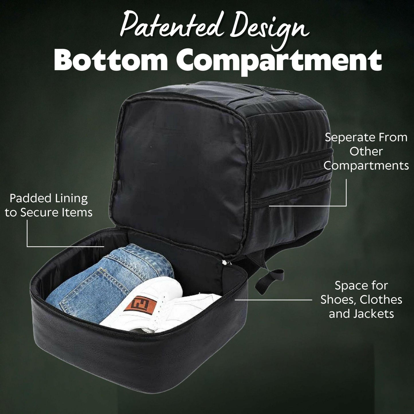 Emerald Green Leather Luxury Carry-On Backpack