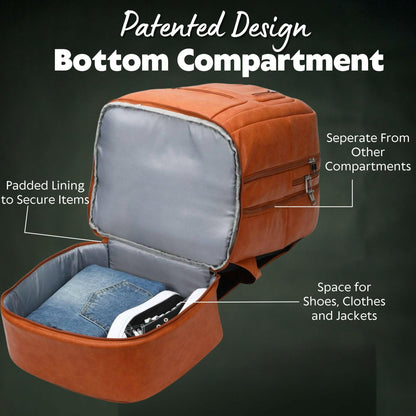 Brown Leather Luxury Carry-On Bag