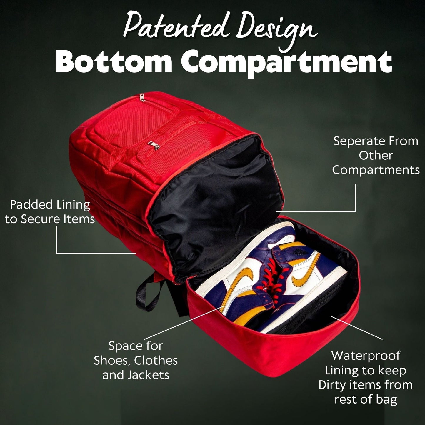 Leather Luxury Carry-On Backpack | Red