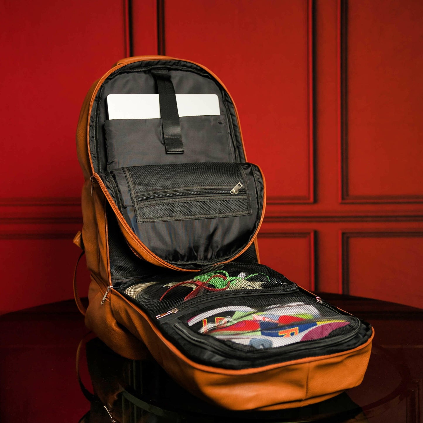 Brown Leather Luxury Carry-On Bag