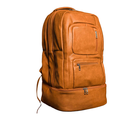 Brown Leather Patented Carry-on Bag | XL