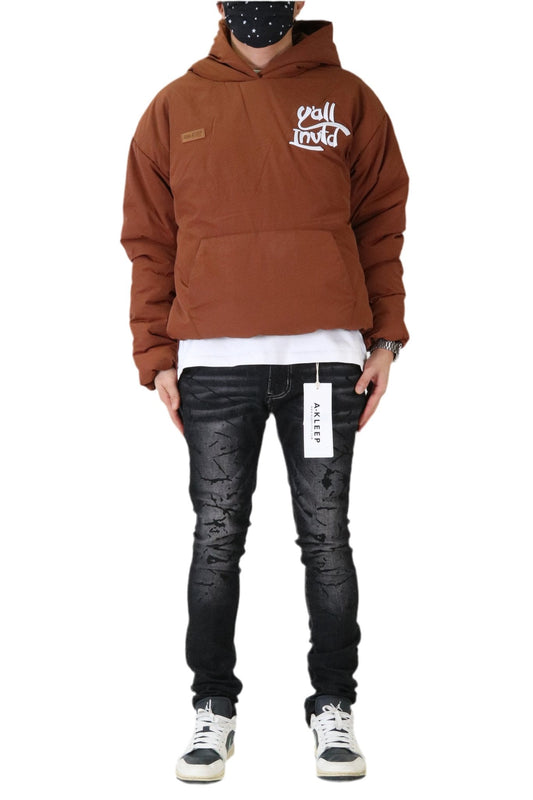 Raditz Padded Crop Style Nylon Pullover Jacket