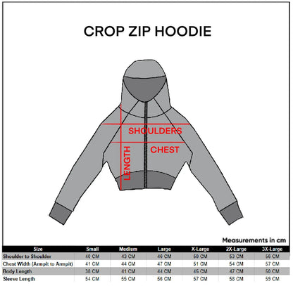 CRZ Black Crop Zip Hoodie
