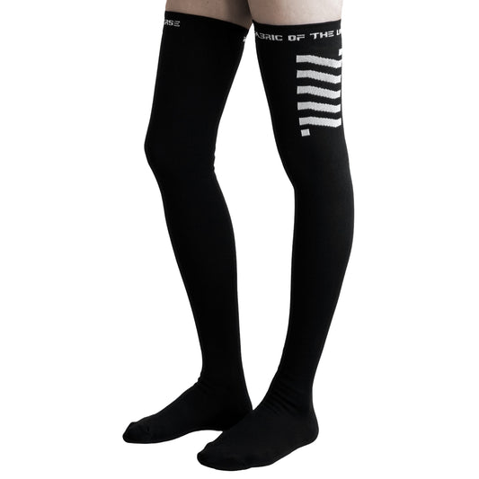 CSRT-01 Black Thigh High Socks