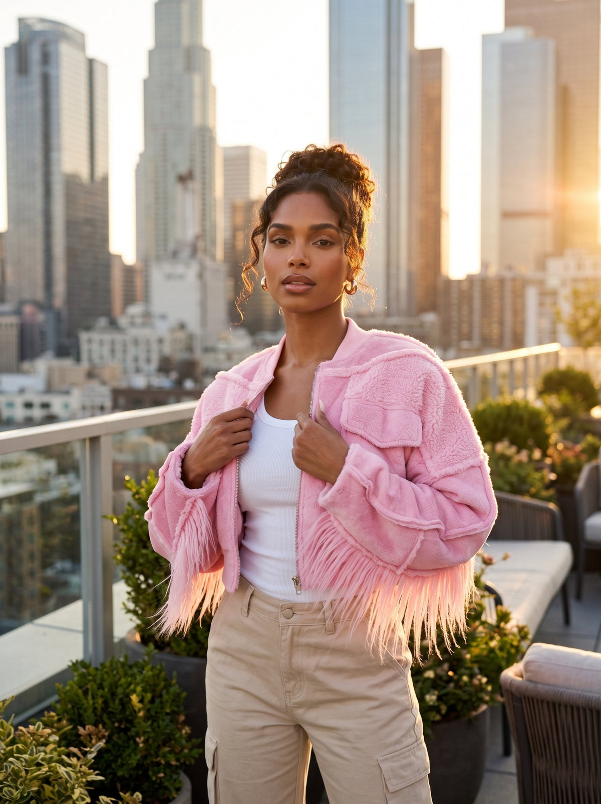 Rodeo Queen Sherpa Fur Pink Jacket