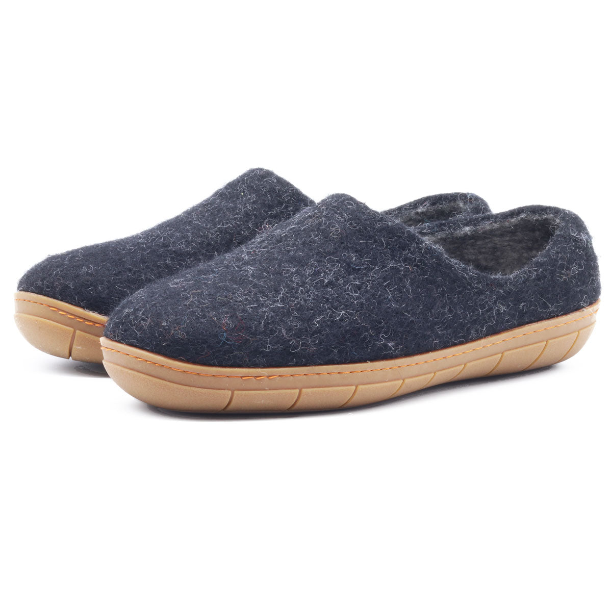 Victoria Wool House Shoe with Rubber Sole