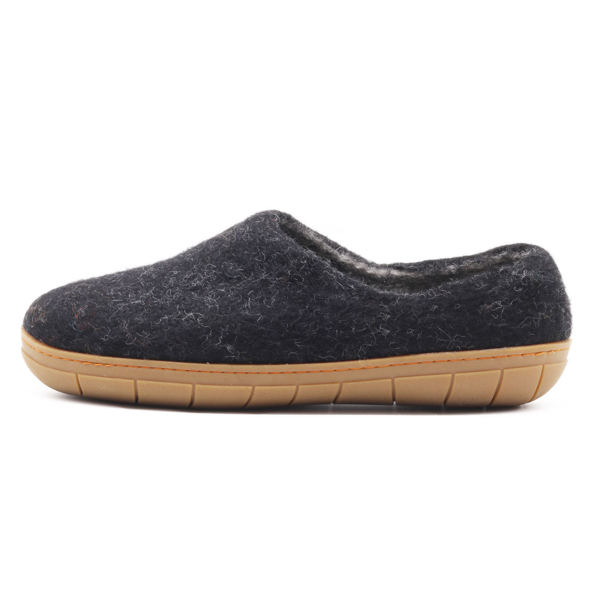 Victoria Wool House Shoe with Rubber Sole