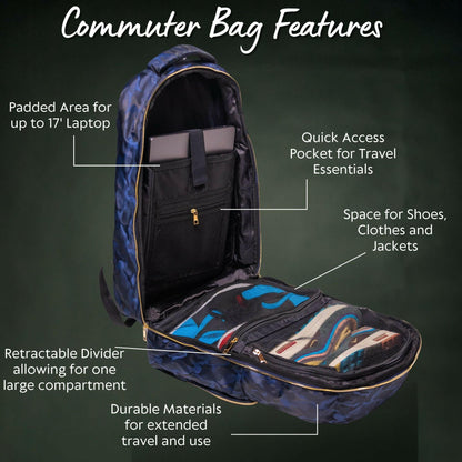 Orange Tumbled Leather Daily Commuter Bag